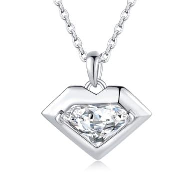 Imagem de lijiayione Colar com pingente de coração para mulheres, joia de ouro prata delicada perfeita presente para esposa, namorada ou mãe, colar romântico de corrente de ouro 14K para aniversário, dia dos