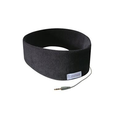 Imagem de Fones de ouvido clássicos SleepPhones | Alto-falantes ultra finos em faixa de cabeça leve e confortável | Cabo trançado de 1,2 m se conecta a dispositivos de áudio | Melhor para insônia, Midnight Black - Fleece Fabric, X-Large (XL)