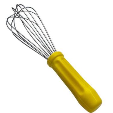 Imagem de Batedor tipo pera fue 25cm inox amarelo batedor bpm-25 - SOLRAC