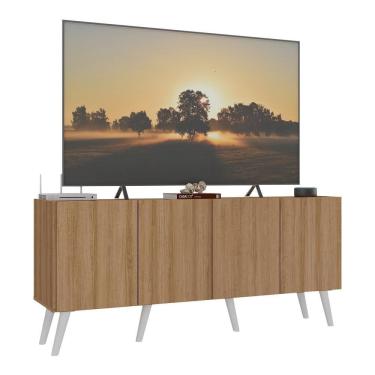 Imagem de Rack Retrô Para Tv Até 50 Polegadas Com Mp1071 Rustic branco