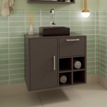 Imagem de Gabinete de Banheiro com Cuba Eduarda ii 1 pt 1 gv Grafite