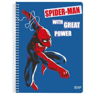 Imagem de Caderno Singular Universitário 10 Matérias 160 Folhas Homem-Aranha - School Basics
