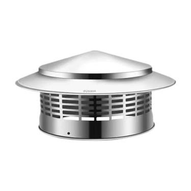 Imagem de IEUDNS Capinha redonda da chaminé, capa de chaminé, cão de cálice top chimney tap chuva exaustiva com ventilação do telhado protetor para casa, inverno, ao, Style D