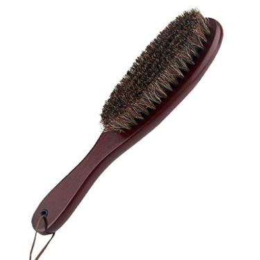 Imagem de Cokaka Escova de roupas, escova removedora de fiapos com crina de cavalo macia genuína e cabo de madeira para casacos, ternos, sapatos, jaqueta, móveis, tapete de carro e pelos de animais de estimação