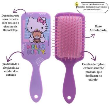 Imagem de Escova de Cabelo Raquete Hello Kitty 20cm Sanrio Rosa