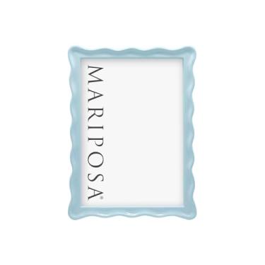 Imagem de MOLDURA AZUL WAVY DUSTY 12,8 x 17,8 cm | AZUL | BRILANTE | MOLDURAS | MOLDURAS DE FOTO DECORATIVAS | ALUMÍNIO SANDCAST RECICLADO | FEITA À MÃO NO MÉXICO