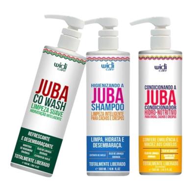 Imagem de Widi Care Kit Juba, Co Wash + Shampoo + Condicionador para Cabelos Cacheados e Crespos, 3x500ml