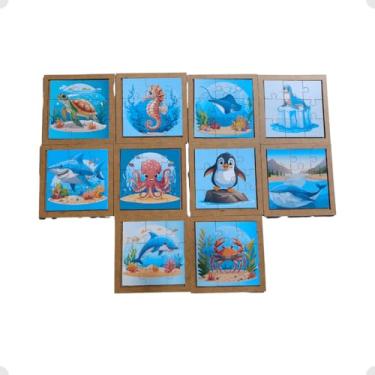 Imagem de Quebra Cabeça Infantil Educativo Mdf de Madeira Jogo Pedagógico Lúdico Autismo Puzzle Montessori