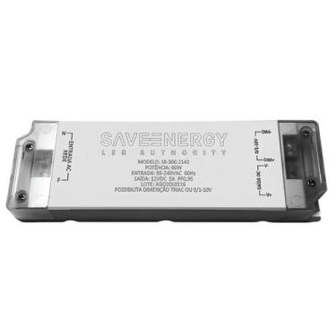 Imagem de Fonte Dimerizável 60W 5A 12Vdc Bivolt SE-300.2142 Saveenergy, 110V/220