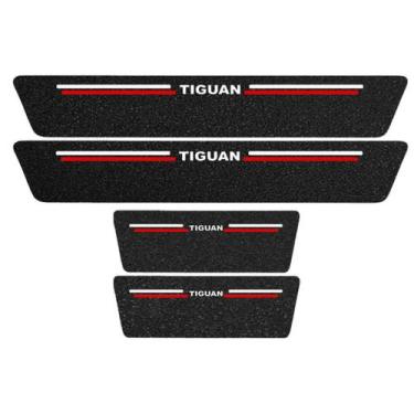 Imagem de Kit Soleira Protetora Porta Premium Red PVC - Tiguan - Jhow Adesivos