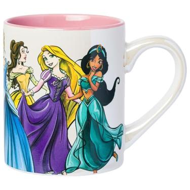 Imagem de Silver Buffalo Disney Princess Group Caneca de cerâmica perolada 400 ml