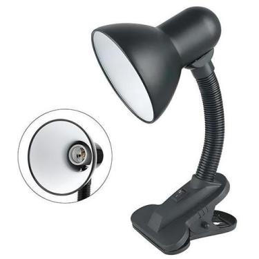 Imagem de Luminária De Mesa Com Presilha Preta Bivolt - Luatek, Bivolt