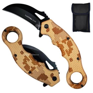 Imagem de Canivete Compacto com Trava de Segurança, Clip de Bolso e Capinha SLKD