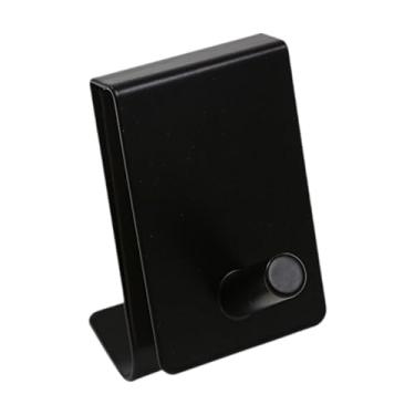 Imagem de IEUDNS Gancho de porta de chuveiro de aço inoxidável sobre cabide de porta fácil de instalar economizador de espaço organizador de gancho de toalha de, Preto