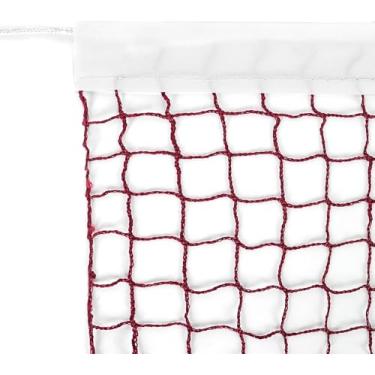Imagem de Rede de substituição para badminton Aoneky para ambientes externos, padrão interno, rede Badminton Court, 50 x 6 pés (vermelho)