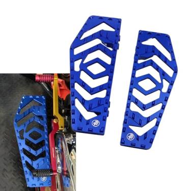 Imagem de POWER JAMES Pedaleira Powerjames Geomatry Big Rider'S De 13,5" Azul Cnc Com Controles Para Harley Touring 12-17 Softail Fl, Fld E Modelos 86 Posteriores (Azul)