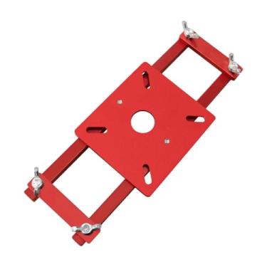 Imagem de IEUDNS Suporte para aparar e entalhar madeira, fixação de furo lateral de placa de gabinete, compatível com aparador de 65 mm, resistente, leve e versátil, Sem Base