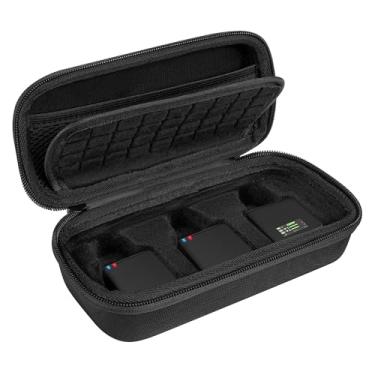 Imagem de Geekria Capa para microfone para criadores compatível com Rode Wireless GO Gen 3 III, GO 2, GO, PRO, ME, capa rígida para transporte de microfone, estojo compacto para microfone, com armazenamento de