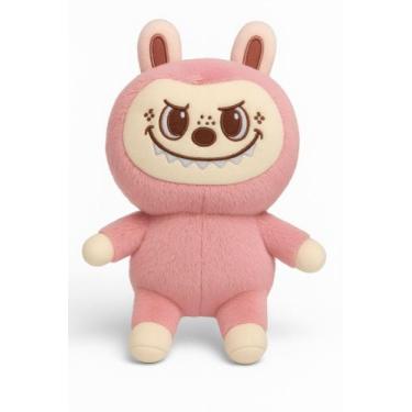 Imagem de Labubu Pelúcia Infantil Boneca Rosa Chaveiro Personagem Bonequinha - L