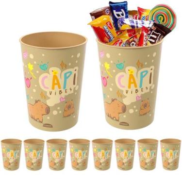 Imagem de 10 Copos Capivara p/ Doces Aniversário Festa Infantil Lembrança p/ Sac