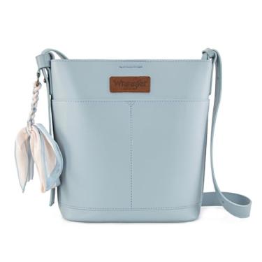 Imagem de Bolsa transversal feminina Wrangler grande com cachecóis, Jean estrela do mar, Bolsa transversal