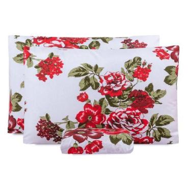 Imagem de Jogo De Lençol Casal Padrão Classic Estampado 160 Fios 3 Peças - Eva -