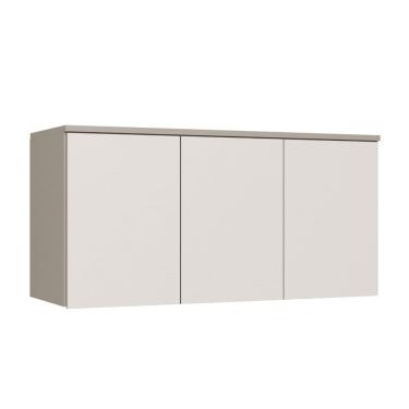 Imagem de Guarda-roupa Módulo Aéreo 3 Portas Elegance Niquel/Blanc