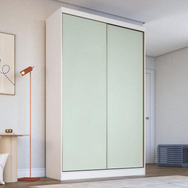 Imagem de Guarda-roupa Casal 2 Portas Infinity Branco Line / Blush / Pistache