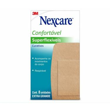 Imagem de Curativos Superflexíveis Nexcare Joelho E Cotovelo 8 Unidades