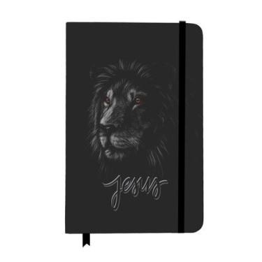 Imagem de Caderno Sketchbook Jesus Ele Vive Leão Caderneta Elastico - Dz Group