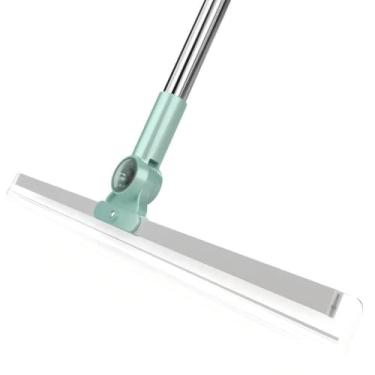 Imagem de Rodo de Silicone Para Limpeza de Piso Vidros Com Gancho Secos e Molhados Uso Duplo Vassoura Mágica(Rodo Magico Cabo 100CM,1)