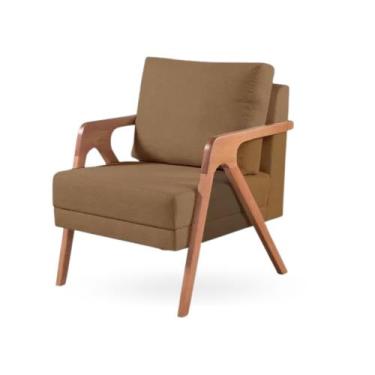 Imagem de Poltrona Mona Luxo  Madeira Maciça Tecido Linho - MAGIV ESTOFADOS, Lin