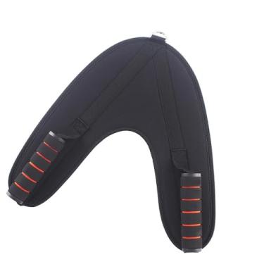 Imagem de Colaxi Arnês para abdominais, cabo para exercícios, fixação para máquina, alça para exercícios de costas, arnês para puxar, Cabo Preto Laranja