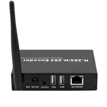 Imagem de EXVIST H.265 4K WiFi Codificador de vídeo HDMI, USB 2.0 duplo para gravação, loopout, compatível com ONV/HK, codificador HDMI para transmissão ao vivo para YouTube, Facebook, Wowza, Twitch