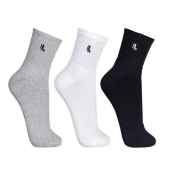 Imagem de Meias Lupo -kit C/ 6 Pares Meias Cano Médio Ref.3245-089, 37-40, Cinza