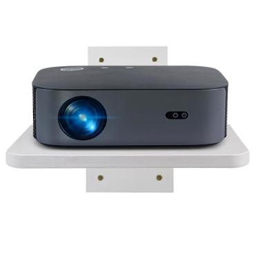 Imagem de BiJun Prateleiras flutuantes de TV de entretenimento montadas na parede, suporte de TV flutuante montado na parede, projetor de alto-falante, suporte de mídia de entretenimento, prateleira de DVD para