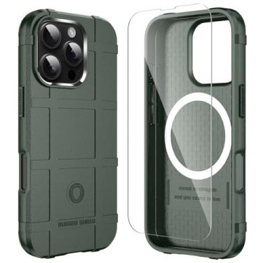 Imagem de LABILUS Capa protetora tática de TPU espesso à prova de quedas de 2,4 m resistente à queda para MagSafe compatível com iPhone 16 Pro (6,3 polegadas) - Floresta Boreal