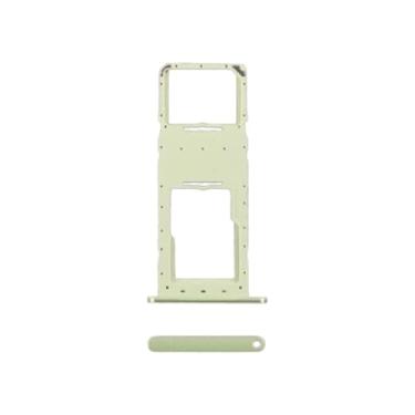 Imagem de BESJMYT Substituição da bandeja do cartão SIM para Samsung Galaxy A14 (versão SIM único) Adaptador de suporte de slot de bandeja de cartão verde com ejetor de agulha para A14 SM-A145F