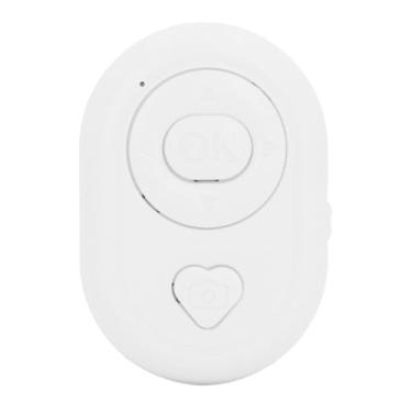 Imagem de Bluetooth 4.0 GNATE REMOTO Câmera sem fio Controle remoto Página Turner Crie fotos de fotos incríveis Mãos grátis (Branco)