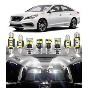 Imagem de BMT xms Substituição de luz LED interior de carro para Hyundai Sonata YF LF DN8 2011-2019, 6000K Pacote de lâmpadas interiores super brilhantes, 11 peças