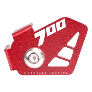 Imagem de MotHeartCNC Protetor de sensor ABS de motocicleta para Tenere 700 (T7) (XTZ700) 2019-2024 dianteiro traseiro ABS sensor escudo freio ABS protetor de sensor capa tenere 700 (t7) acessórios (vermelho)