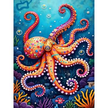 Imagem de Huacan Kit de pintura de diamante 5D para adultos polvo broca redonda AB completa tela DIY com arte de diamante foto cristal strass bordado ponto cruz decoração de parede para casa 11,8 x 15,7 pol/30