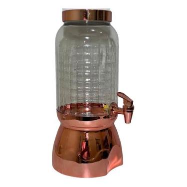 Imagem de Suqueira Com Torneira E Suporte 3,6lt Wave Luxo Rose Bandeir - Cristal