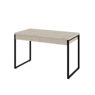 Imagem de Mesa Kuadra Office 120x60x75cm C/02 Gavetas Snow/Est.preta