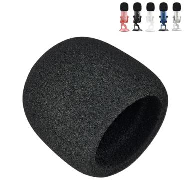 Imagem de Filtro Pop Blue Yeti para microfone Blue Yeti, protetor de para-brisa peludo para microfone, capa de espuma de microfone (espuma preta)