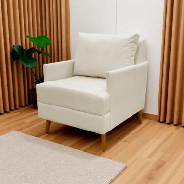 Imagem de Poltrona Decorativa Para Sala Recepção Consultório Escritório Serena S