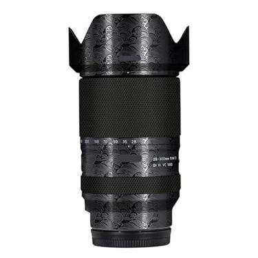 Imagem de Adesivo de lente de câmera antiarranhões para Tamron 28-300mm F4-7.1 adequado para Sony Mount Coat Wrap película protetora película protetora capa 28-300 F4-7.1 (onda preta)