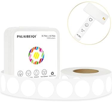 Imagem de PALAIBEIQI Rolo De Etiquetas Térmicas Redondas 3/4" Com Círculos Coloridos 0,75" Para Impressão, Codificação Cores Branca Autoadesiva Escritório, Sala Aula, 1000 Unidades