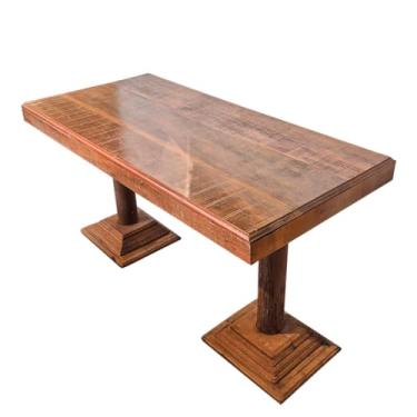 Imagem de Mesa de Jantar Retangular com 2 Pés Quadrados 1,40x0,68m