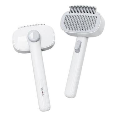 Imagem de Escova Pet Autolimpante Rasqueadeira Pelos Cães Gatos Newpet - oem